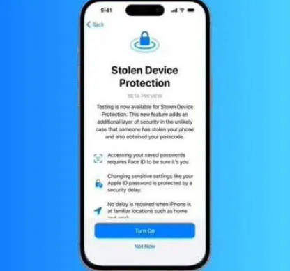 石屏苹果授权维修店分享被盗设备保护功能开启方法 