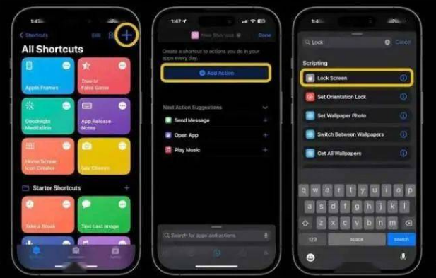 石屏苹果14锁屏维修店分享iPhone14升级iOS16.4后如何创建锁屏快捷方式 